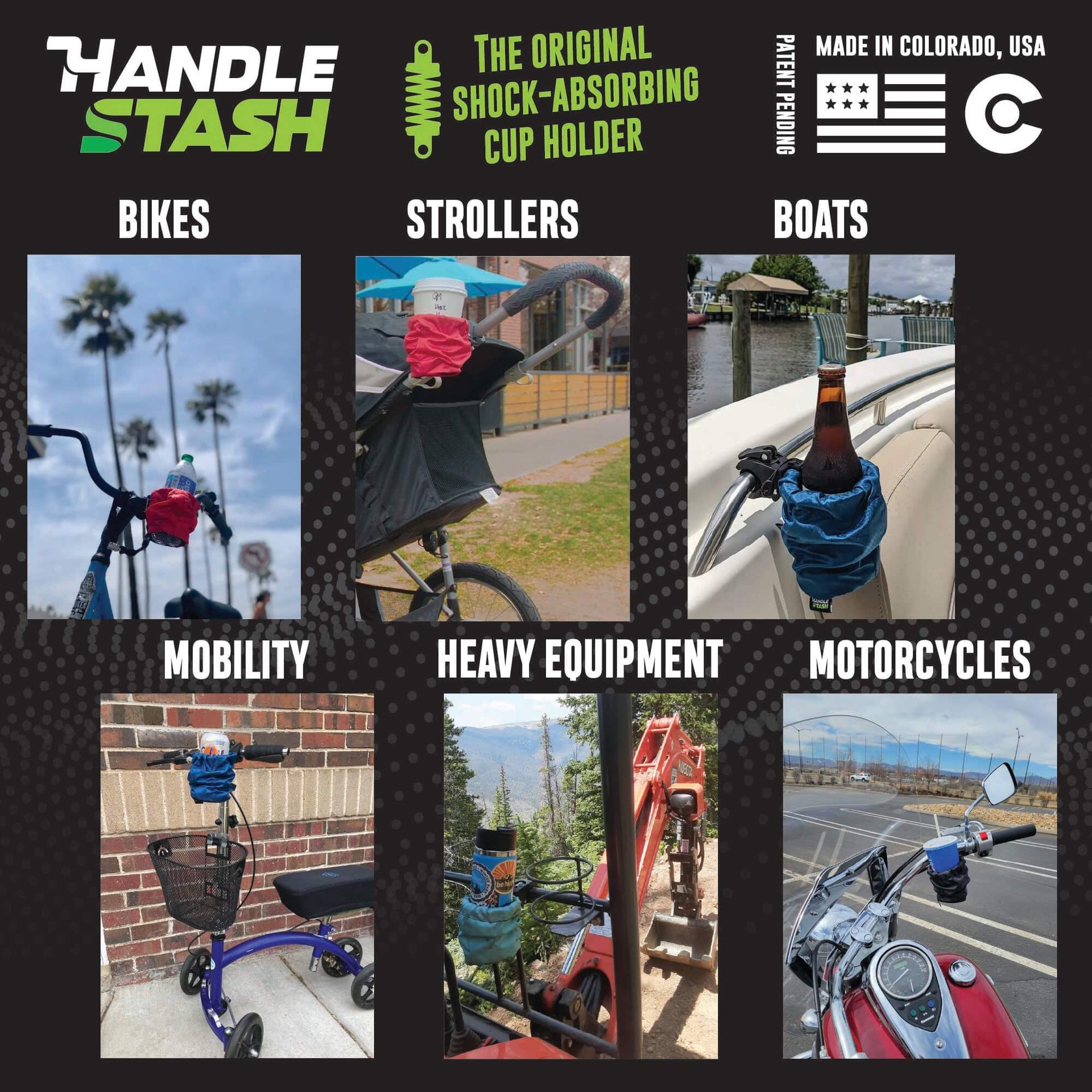 Double Black Diamond | Shock-Absorbing Bike Cup Holder